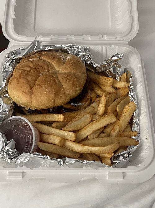 Pulled “pork"  at Flame on Vegan in Springfield