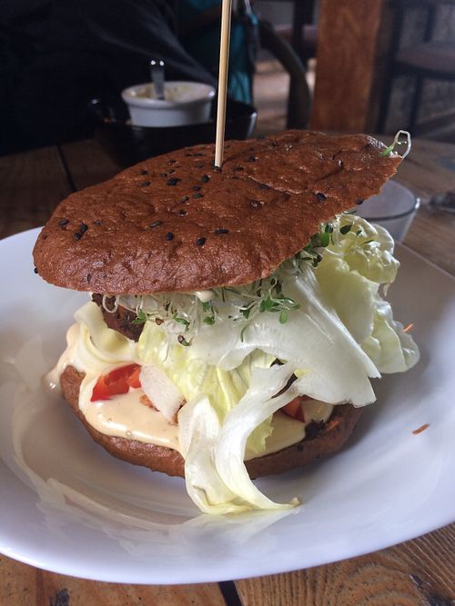 Tempeh burger  at miXtura in Poznan