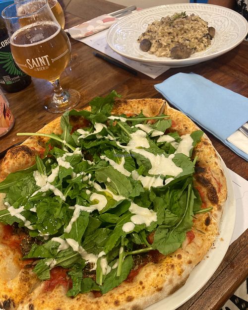 Pizza and risotto  at Pátio Pomare in Foz Do Iguacu