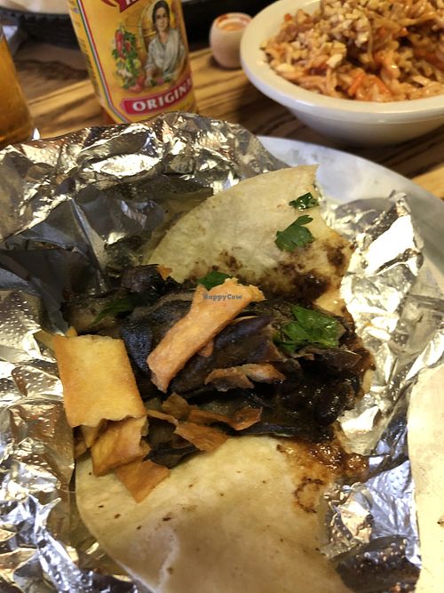 Portobello mushroom taco at Black Sheep Burrito and Brews in Huntington