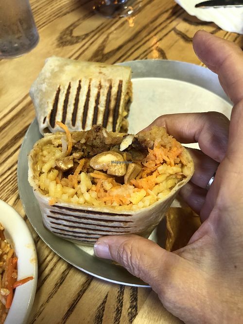 Thai burrito  at Black Sheep Burrito and Brews in Huntington