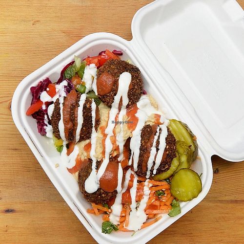 falafel box at We Love Falafel in Brighton