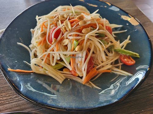 Som Tum Papaya Salad request vegan at Sip Saam Thai of San Antonio in San Antonio