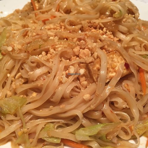 Pad Thai, with shredded lettuce. Kind of strange that there were no bean sprouts or cilantro. at Blue Asia in Wilmington