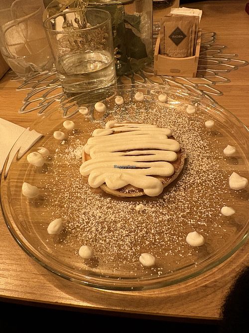 Vegan pancake with yogurt  at The Green Spot in Modena