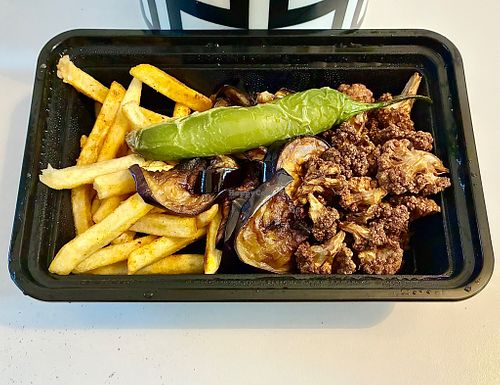 Mixed fried veg plate  at Falafil Al Rabiah Al Khadra - Silicon in Dubai