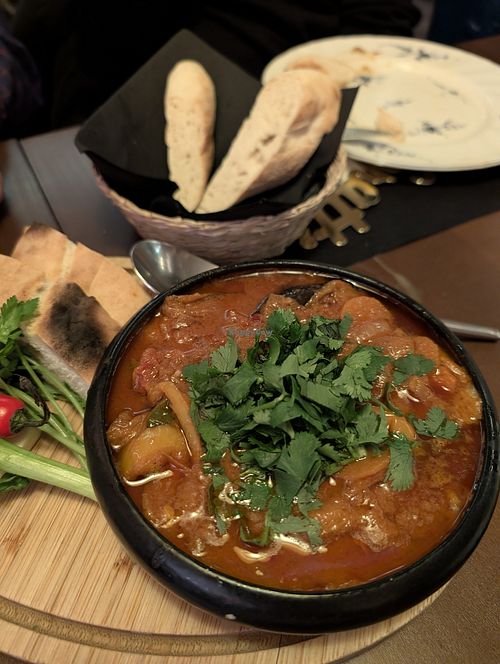 vegan dish at Kinza in Madrid