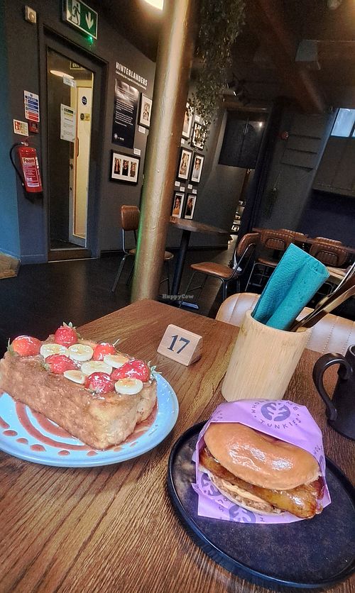 Biscoff French toast and Sausage barm at Hinterland Alcohol-Free Bar and Cafe in Manchester