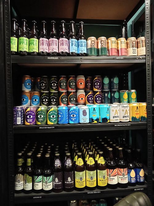 Great range of beers at Hinterland Alcohol-Free Bar and Cafe in Manchester