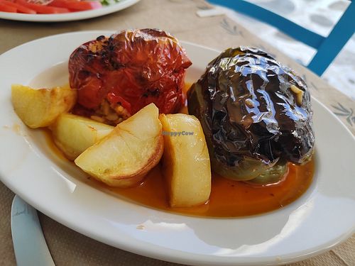 Traditional Gemista at Malamatenia - Μαλαματένια in Tinos