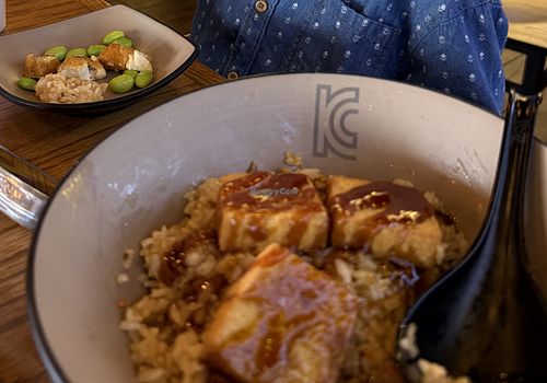 Kids tofu and fried rice (no egg)  at Ken Chan Ramen in Lubbock