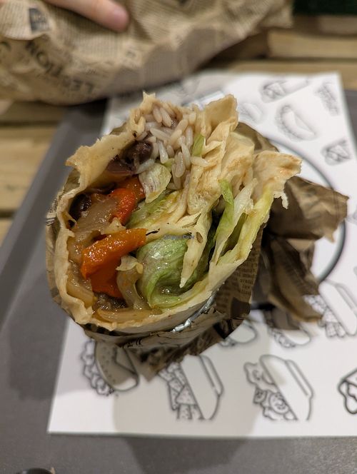 Burrito vegano at Burrito Azteca in Zaragoza