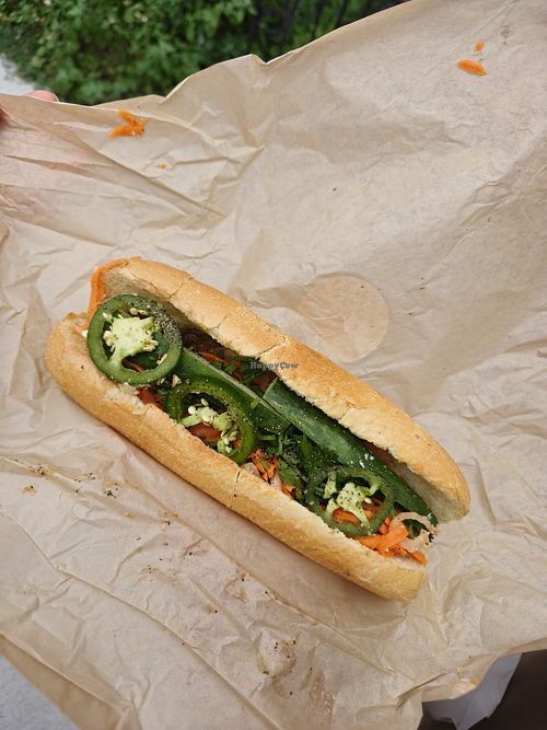 Vegan Banh mi sandwich at Banh Mi Spot in Chicago