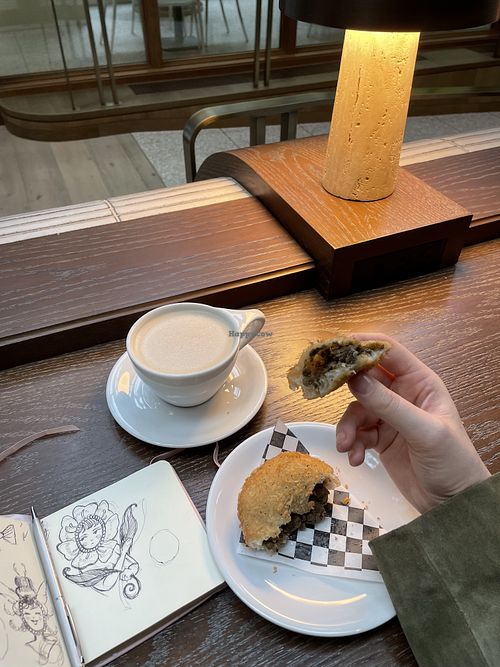 Super tasty lentil croquettes!   at Olympia Coffee Roasting Co in Olympia
