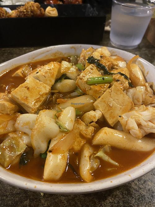 Vegan teboki (this was sooooo goood!!!!!!)   at @ Jin's Place  in Fairy Meadows