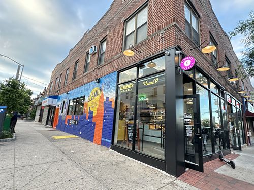 Exterior (corner view)  at Elements Pizzeria  in Jackson Heights