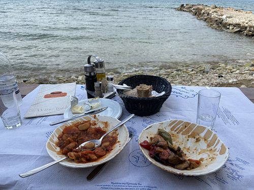 at Dimitri's Taverna in Crete