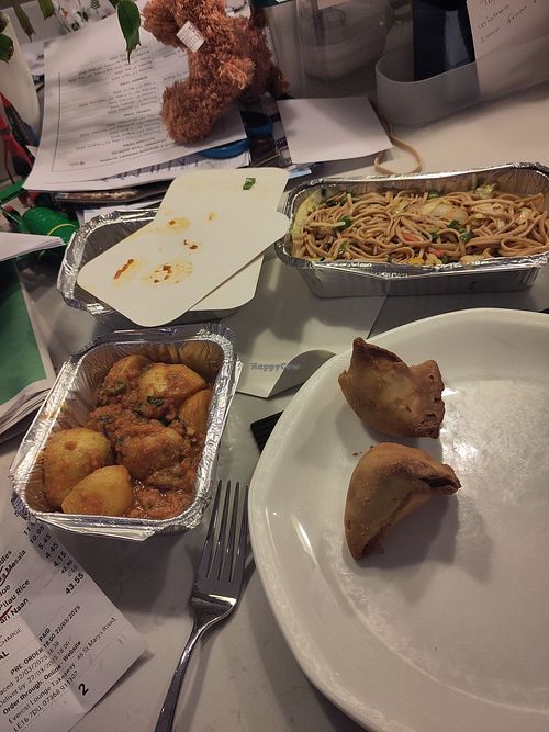 samosa, bombay, noodles at Everest Lounge  in Market Harborough