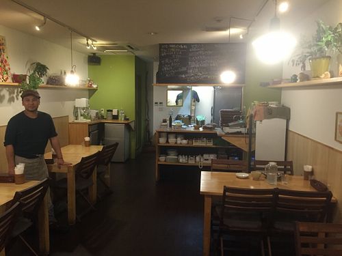 The restaurant (plus proud chef) at Lo Fuo in Osaka