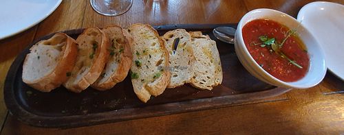 Pan catalan - Catalan garlic tomato bread at Evuna - Knutsford in Knutsford