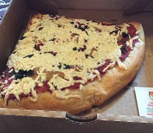 a slice at Bottoms Up Pizza in Richmond