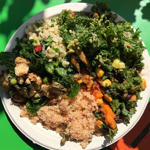 Vegan plate at Earthly Delights in Osterville