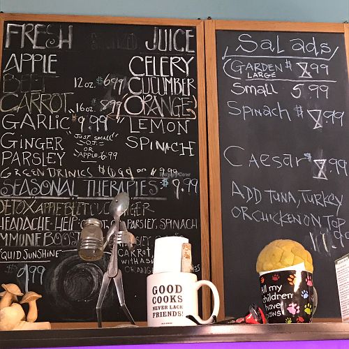 Juice salads at Earthly Delights in Osterville