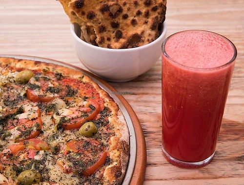 vegan pizza  at Ser-Afim Joao do Grao in Cotia