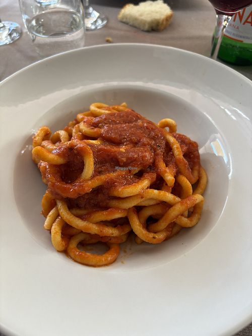 pici all’arrabiata  at La Taverna di Julio in Castiglione Del Lago