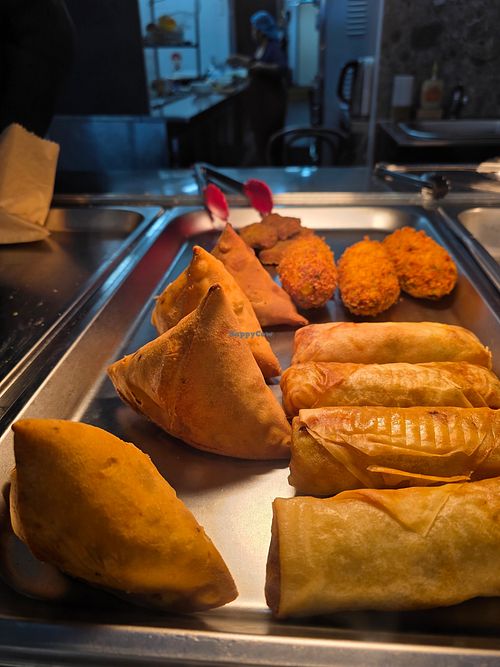 Samosa, spring rolls and croquettes at Sthana's Kitchen   in South Melbourne