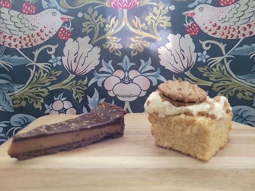 Trillionaire Tart and Biscoff Slice at The Bakehouse - Tŷ Becws in Caernarfon