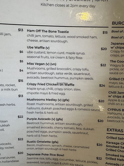 Miss Vegan is the only savoury option on the menu, however they can make alterations to other dishes.   at Clove N' Honey in Brisbane