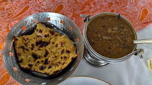 roti and dal at Garnish Indian Restaurant in Windhoek