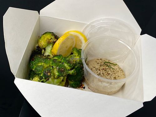 roasted broccoli (takeout) at Von's 1000 Spirits in Seattle