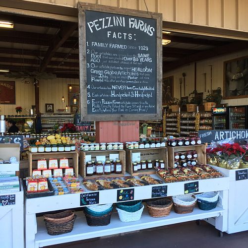 Pezzini Farms shop entrance at Pezzini Farms in Castroville