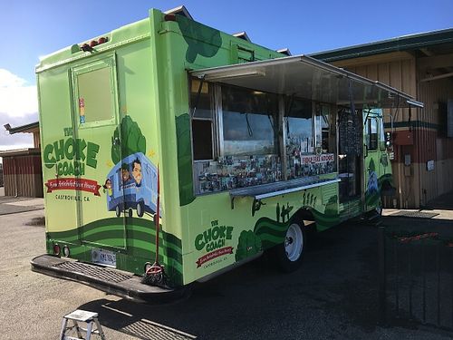 Fried Artichoke truck parked beside Pezzini Farms at Pezzini Farms in Castroville