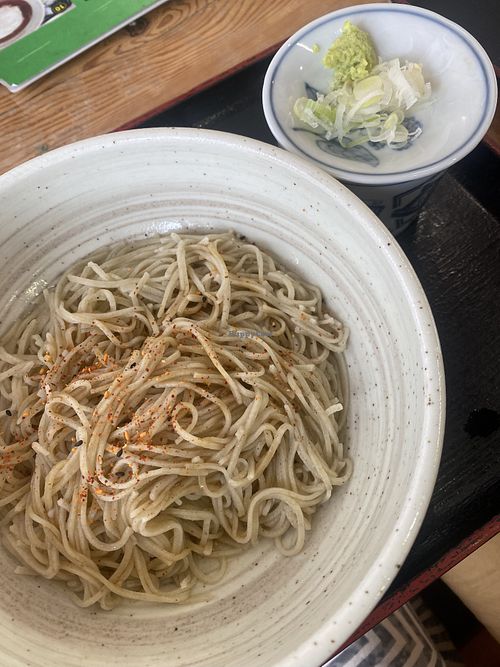 Warm soba with soy   at Ikemoto Chaya in Yamanashi