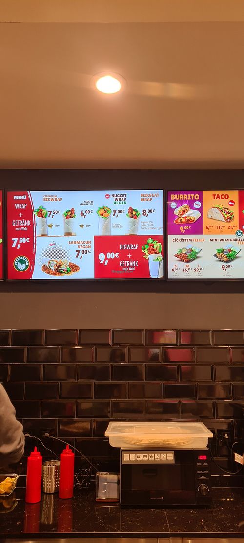 menu at Cigköftem in Duisburg