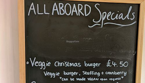 Specials board at All Aboard in Clitheroe