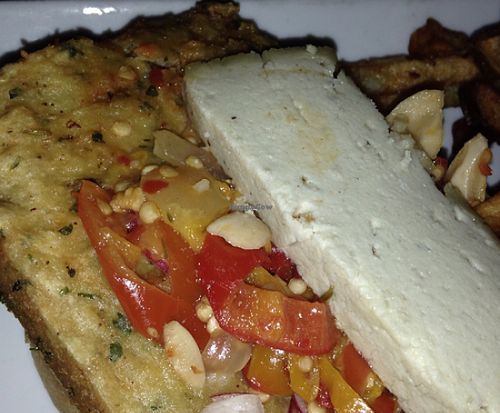  Panelle di Palermo with cashew cheese at Wrecking Bar Brewpub in Atlanta