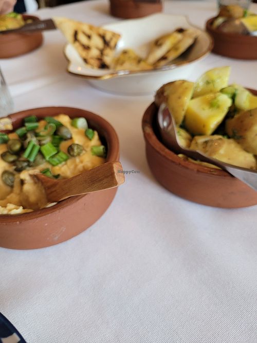 Fava bean puree and lemon potatoes at Avlos Greek Cuisine in Phoenixville