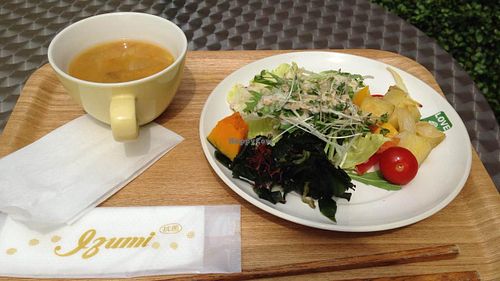 Salad and Soup from the LOVE Pacific Cafe at LOVE Pacific Cafe in Nagoya