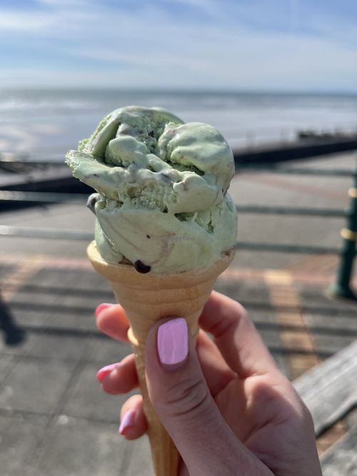 Plant based Mint choc chip   at Buccaneer in Tywyn