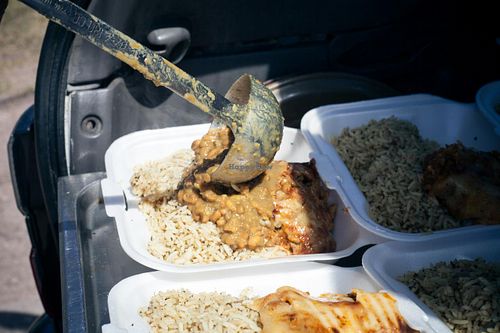 his food! yum at Papa Earl - Mobile Food Vendor in Mount Standfast