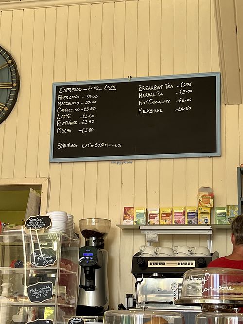 Drinks menu (chiller with cold drinks there too)   at Foyers Stores, Post Office & Cafe in Inverness