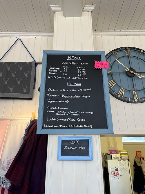 Menu  at Foyers Stores, Post Office & Cafe in Inverness