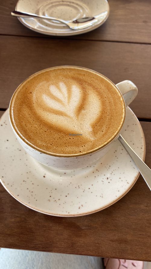 Oat milk cappucino  at Ou Meul - Windmeul in Cape Town