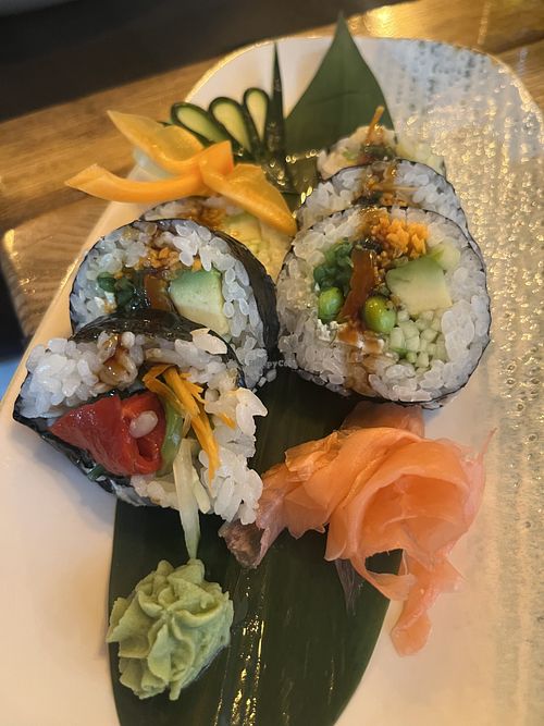 Veggie sushi with fried tofu   at Dou Liu Ice Town in Kaohsiung