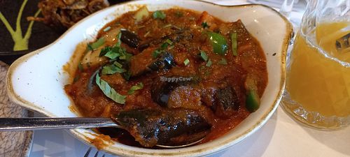 Aubergine main at Mittee Indian Restaurant in Bromley
