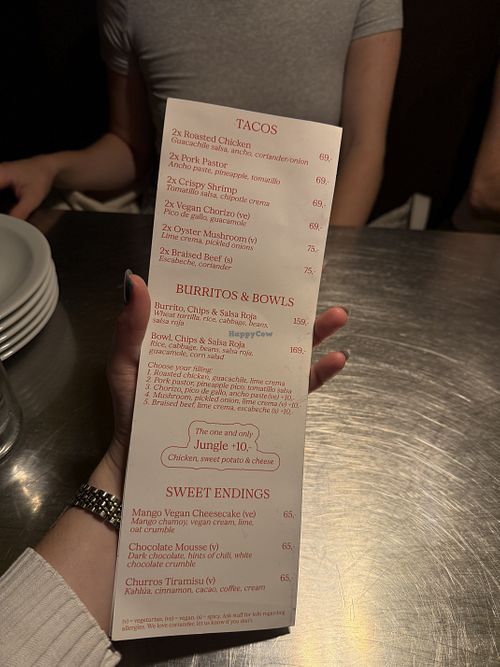 Menu!  at Mæxico City in Copenhagen